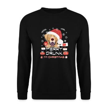 Labrador Christmas Market - Unisex Sweatshirt - black - Front - Alina (178cm) & Michal (187cm)