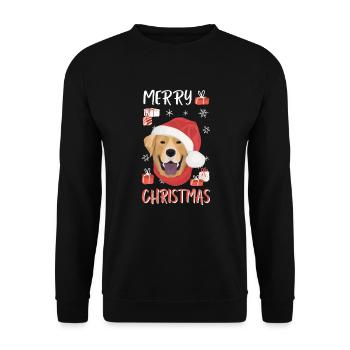 Joyeux Noël Labrador - Sweat-shirt Unisexe - noir - Devant - Alina (178cm) & Michal (187cm)