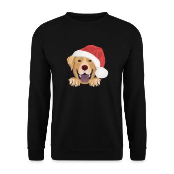 Joyeux Noël Labrador - Sweat-shirt Unisexe - noir - Devant - Alina (178cm) & Michal (187cm)