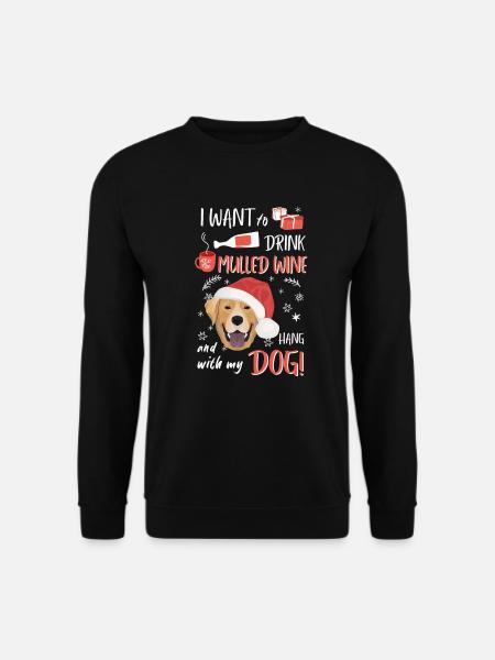 Labrador mulled wine Christmas - Unisex Sweatshirt - black