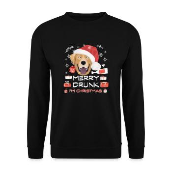Labrador Christmas Market - Unisex Sweatshirt - black - Front - Alina (178cm) & Michal (187cm)