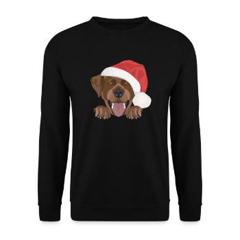 Joyeux Noël Labrador - Sweat-shirt Unisexe - noir - Devant - Alina (178cm) & Michal (187cm)