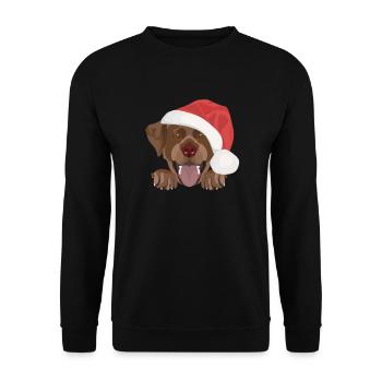 Joyeux Noël Labrador - Sweat-shirt Unisexe - noir - Devant - Alina (178cm) & Michal (187cm)