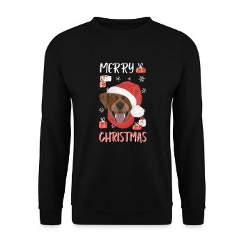Joyeux Noël Labrador - Sweat-shirt Unisexe - noir - Devant - Alina (178cm) & Michal (187cm)