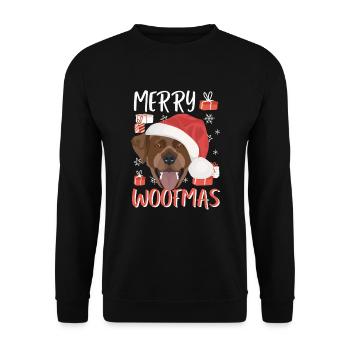 Joyeux Noël Labrador - Sweat-shirt Unisexe - noir - Devant - Alina (178cm) & Michal (187cm)
