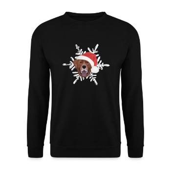 Joyeux Noël Labrador - Sweat-shirt Unisexe - noir - Devant - Alina (178cm) & Michal (187cm)