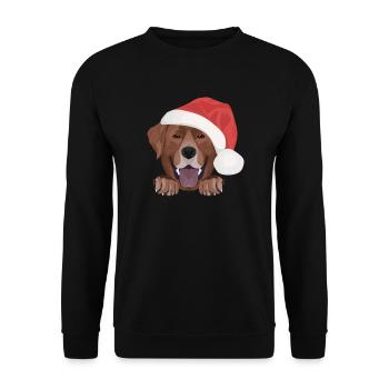 Joyeux Noël Labrador - Sweat-shirt Unisexe - noir - Devant - Alina (178cm) & Michal (187cm)