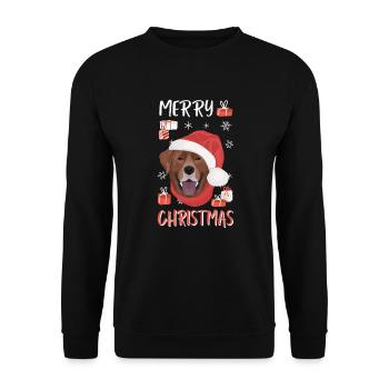 Joyeux Noël Labrador - Sweat-shirt Unisexe - noir - Devant - Alina (178cm) & Michal (187cm)