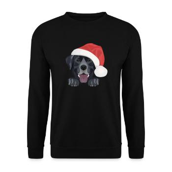 Joyeux Noël Labrador - Sweat-shirt Unisexe - noir - Devant - Alina (178cm) & Michal (187cm)