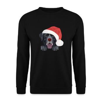 Joyeux Noël Labrador - Sweat-shirt Unisexe - noir - Devant - Alina (178cm) & Michal (187cm)