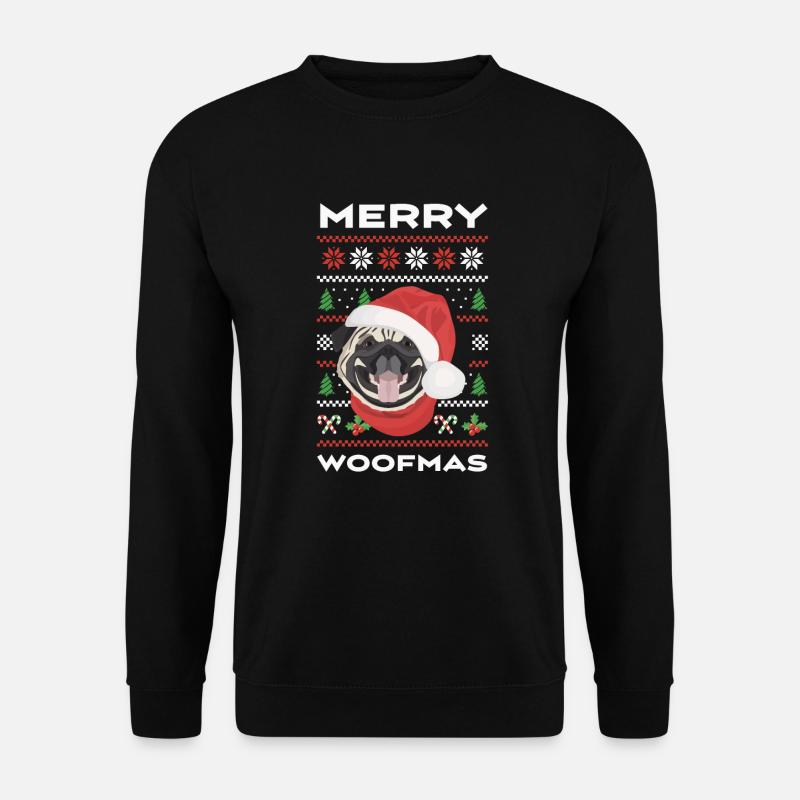 Mops God Jul - Unisextröja - svart