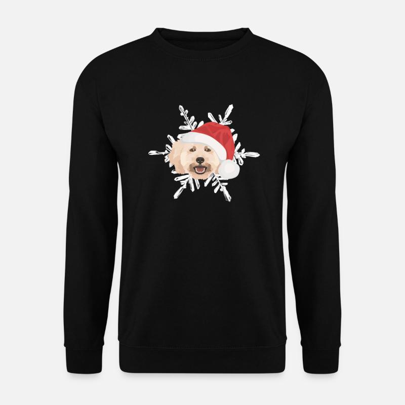 Pudel Frohe Weihnachten - Unisex Pullover - Schwarz