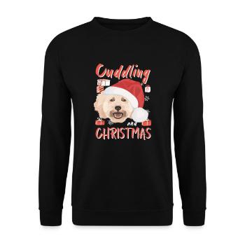 Poodle Merry Christmas - Unisex Sweatshirt - black - Front - Alina (178cm) & Michal (187cm)