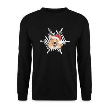Shetland Sheepdog Merry Christmas - Unisex Sweatshirt - black - Front - Alina (178cm) & Michal (187cm)