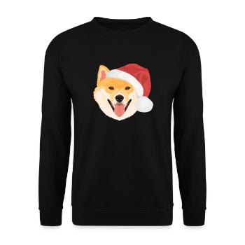 Shiba Inu Joyeux Noël - Sweat-shirt Unisexe - noir - Devant - Alina (178cm) & Michal (187cm)