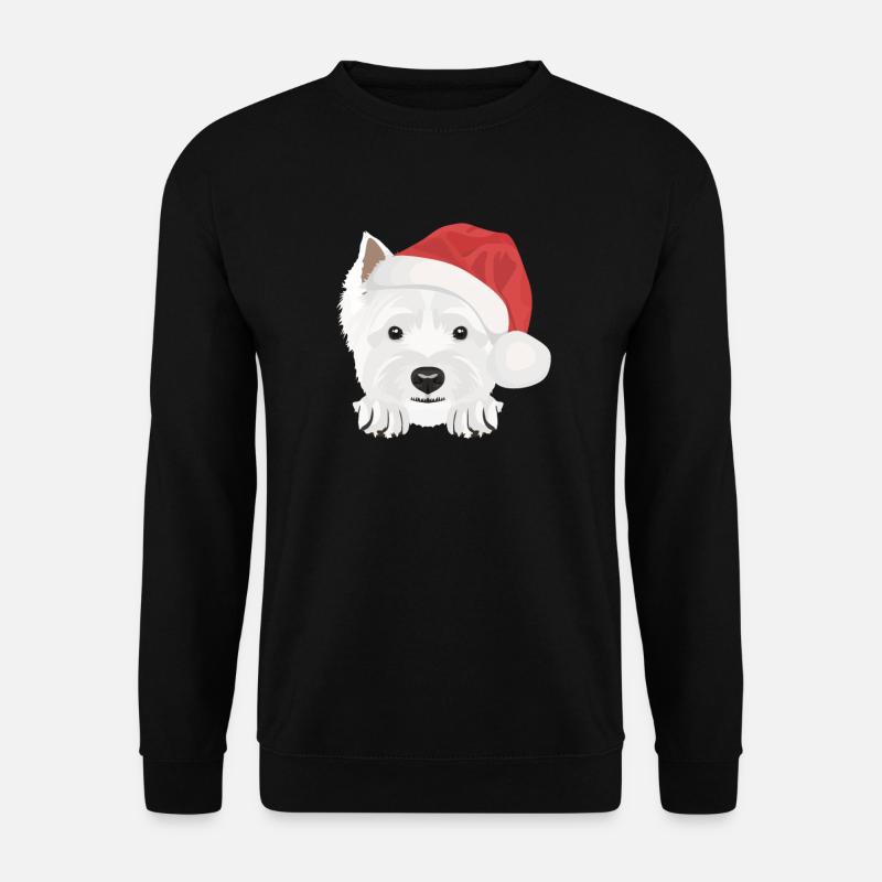West Highland Terrier Frohe Weihnachten - Unisex Pullover - Schwarz