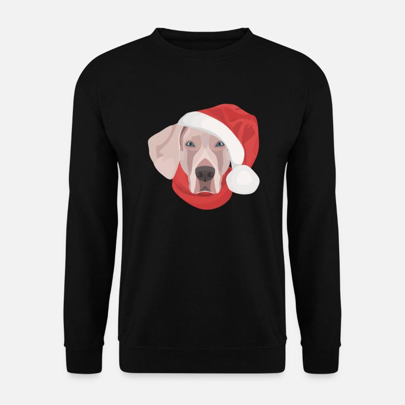 Weimaraner Frohe Weihnachten - Unisex Pullover - Schwarz