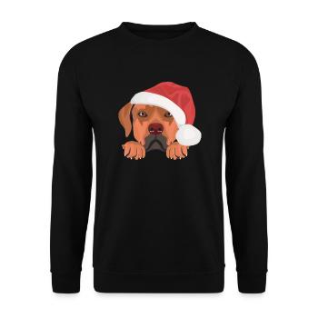 Rhodesian Ridgeback Joyeux Noël - Sweat-shirt Unisexe - noir - Devant - Alina (178cm) & Michal (187cm)