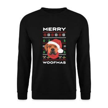 Rhodesian Ridgeback Merry Christmas - Unisex Sweatshirt - black - Front - Alina (178cm) & Michal (187cm)
