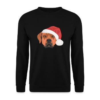 Rhodesian Ridgeback Merry Christmas - Unisex Sweatshirt - black - Front - Alina (178cm) & Michal (187cm)