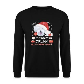 Marché de Noël maltais - Sweat-shirt Unisexe - noir - Devant - Alina (178cm) & Michal (187cm)