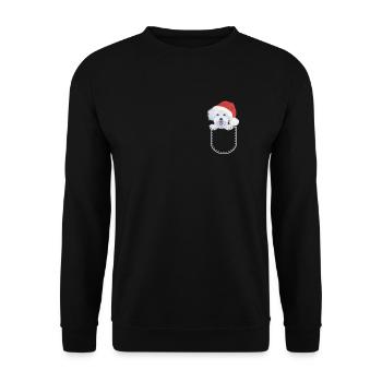 Malteser Merry Christmas - Unisex Sweatshirt - black - Front - Alina (178cm) & Michal (187cm)