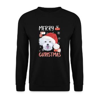 Malteser Merry Christmas - Unisex Sweatshirt - black - Front - Alina (178cm) & Michal (187cm)