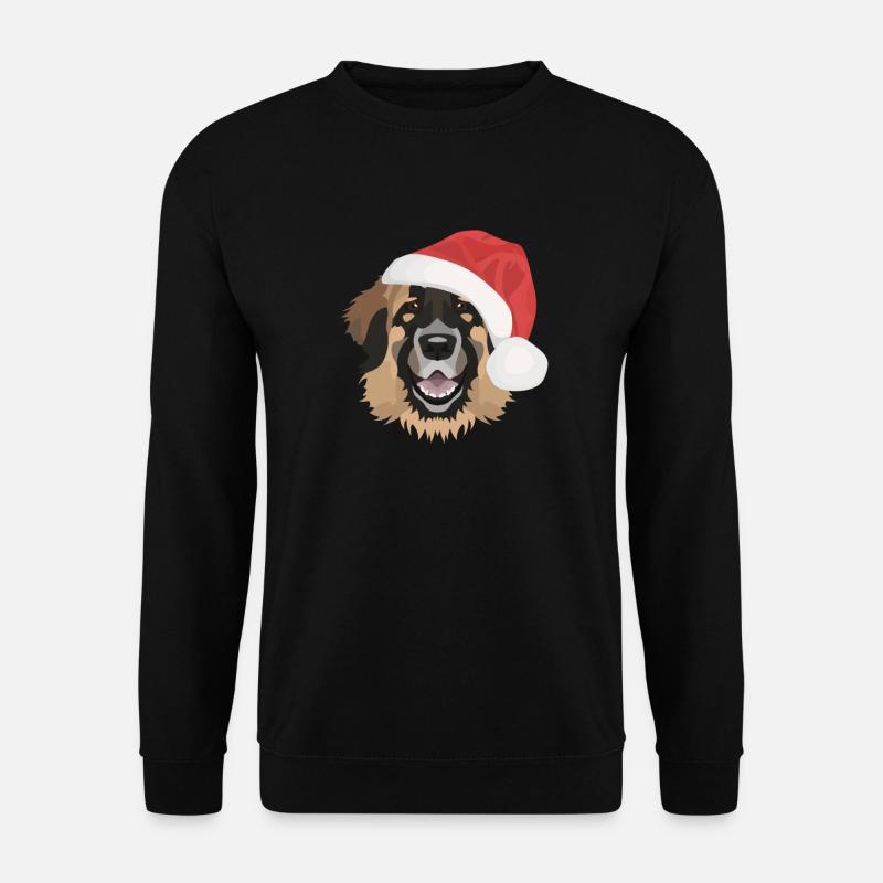 Leonberger Frohe Weihnachten - Unisex Pullover - Schwarz