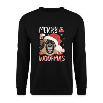 Joyeux Noël Leonberg - Sweat-shirt Unisexe - noir - Devant - Alina (178cm) & Michal (187cm)
