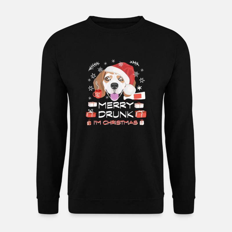 Marché de Noël de Beagle - Sweat-shirt Unisexe - noir