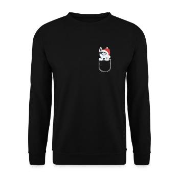 Husky Joyeux Noël - Sweat-shirt Unisexe - noir - Devant - Alina (178cm) & Michal (187cm)