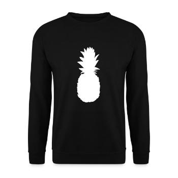 Ananas Silhouette - Unisex Pullover - Schwarz - Vorne - Alina (178cm) & Michal (187cm)
