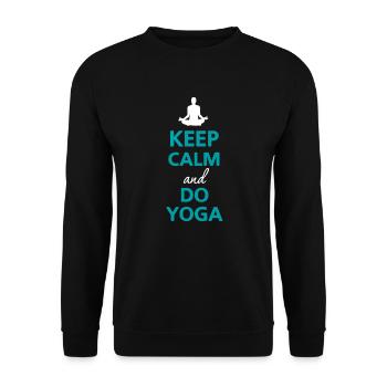 Keep Calm And Do Yoga - Yoga Love - Unisex Sweatshirt - black - Front - Alina (178cm) & Michal (187cm)