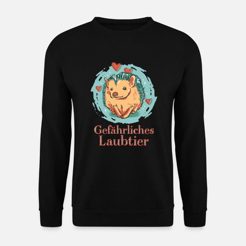 Gefährliches Laubtier Igel - Unisex Pullover - Schwarz