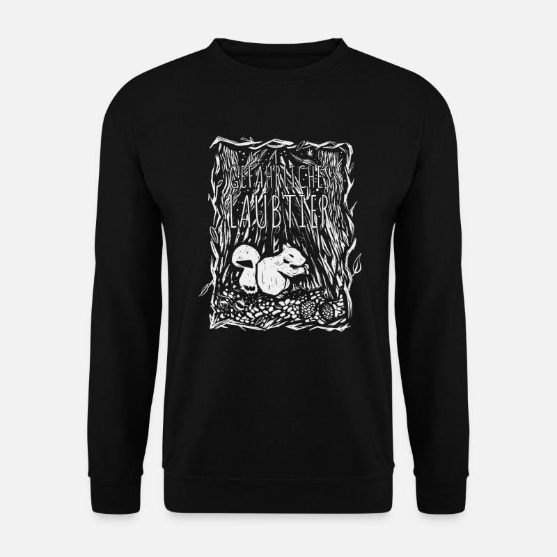 Gefährliches Laubtier Eichhörnchen - Unisex Pullover - Schwarz