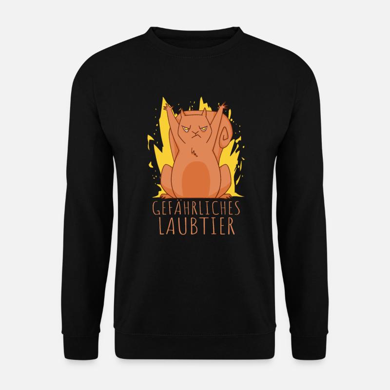 Gefährliches Laubtier Eichhörnchen - Unisex Pullover - Schwarz