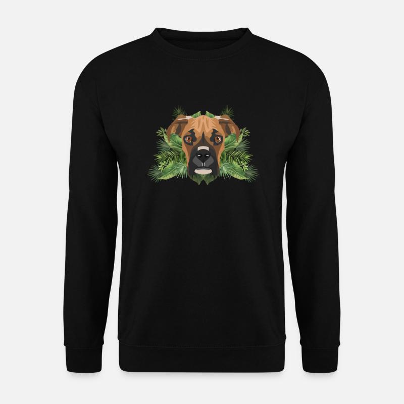 Tropical Deutscher Boxer - Unisex Pullover - Schwarz