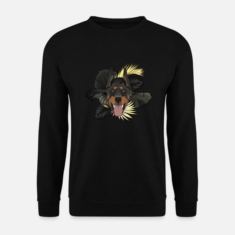 Goldener Hund Dobermann - Unisex Pullover - Schwarz