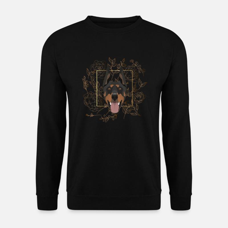 Goldener Hund Dobermann - Unisex Pullover - Schwarz