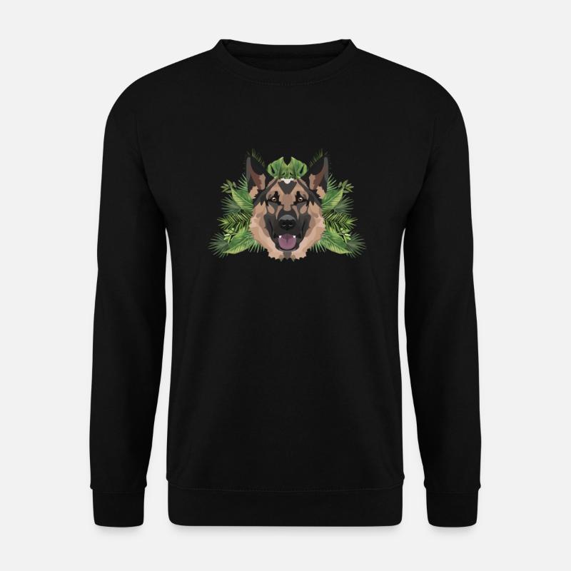 Tropical Deutscher Schäferhund - Unisex Pullover - Schwarz