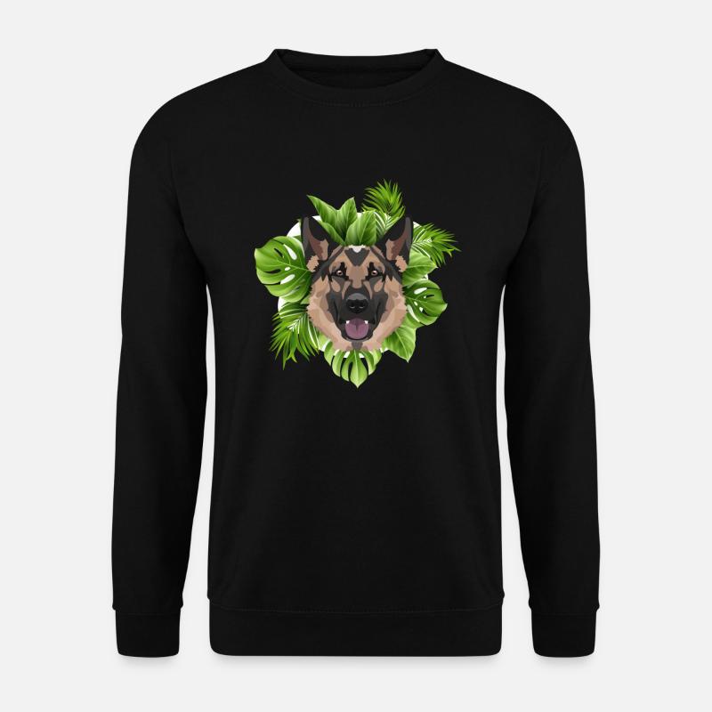 Tropical Deutscher Schäferhund - Unisex Pullover - Schwarz