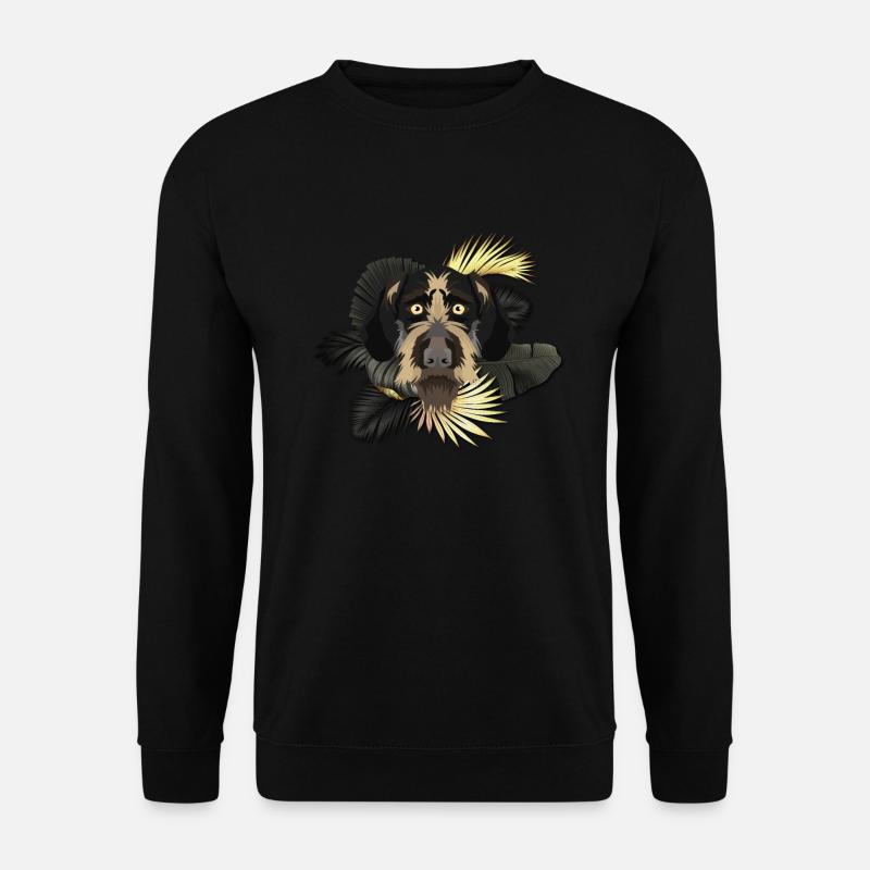 Goldener Hund Deutsch Drahthaar - Unisex Pullover - Schwarz