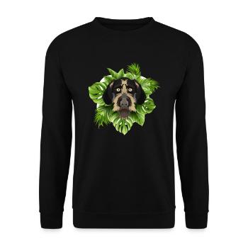 Tropical German Wirehair - Unisex Sweatshirt - black - Front - Alina (178cm) & Michal (187cm)