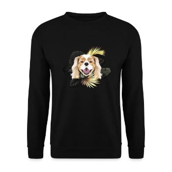 Golden Dog Cavalier King Charles Spaniel - Unisex Sweatshirt - black - Front - Alina (178cm) & Michal (187cm)