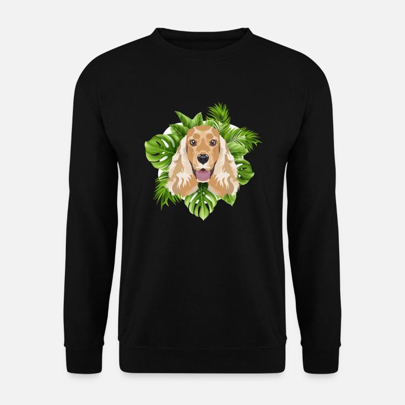 Tropical English Cocker Spaniel - Unisex Pullover - Schwarz