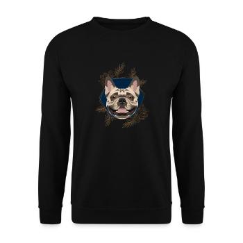 Golden Dog French Bulldog - Unisex Sweatshirt - black - Front - Alina (178cm) & Michal (187cm)
