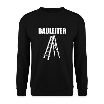BAULEITER - Bauleitung Baustelle Legende Bauherr - Unisex Pullover - Schwarz - Vorne - Alina (178cm) & Michal (187cm)