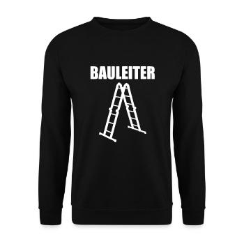 BAULEITER - Bauleitung Legende Bauherr - Unisex Pullover - Schwarz - Vorne - Alina (178cm) & Michal (187cm)