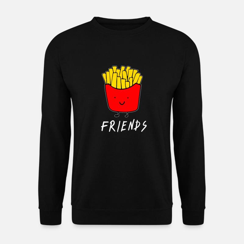 Best Friends - Beste Freunde - Pommes - Fritten - Unisex Pullover - Schwarz