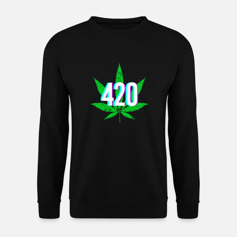 420 - Cannabis Weed - Unisex Pullover - Schwarz